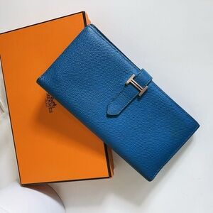 Hermes Bearn Wallet Blue